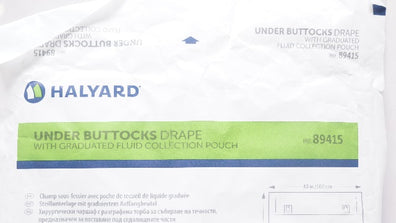 Halyard 89415 Under Buttocks Drape w/Fluid Collection Pouch 40inch x 44inch
